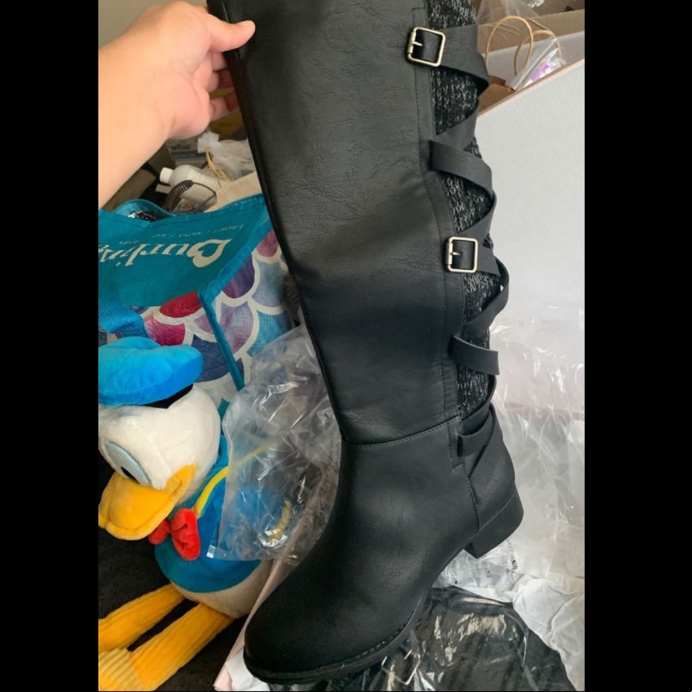 black boots